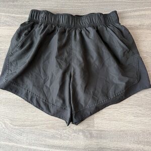 Athletic Works Black Running Shorts with Liner - Size Small (4-6)